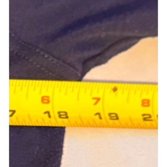 Koret Navy Blue Short Sleeve Knit Top / Sweater Gold Grommets Comfortable Small - Picture 6 of 8